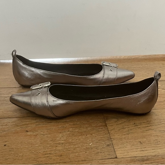 SOLD-Marc Jacobs Silver buckle flats - Picture 6 of 8